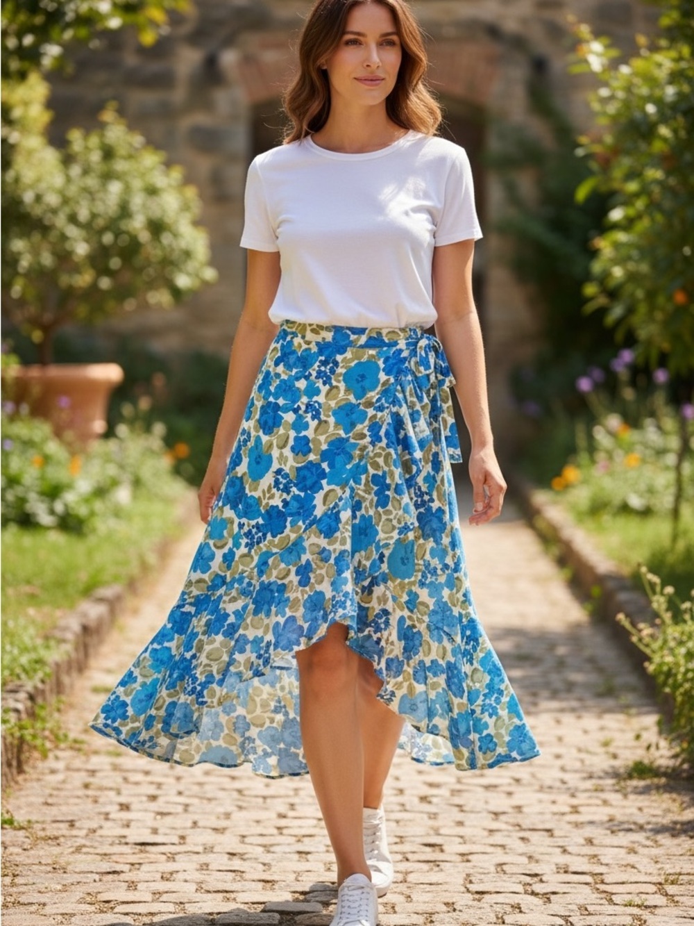 SugarLips Floral High-Low Maxi Wrap Skirt 🌸